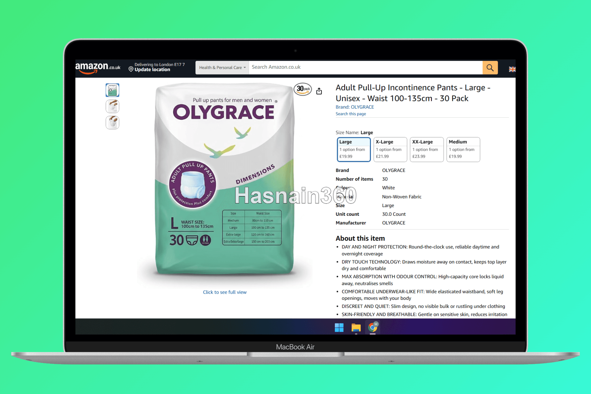 OLYGRACE Brand Products Launch Amazon UK Multi-Variant and Single Product Upload